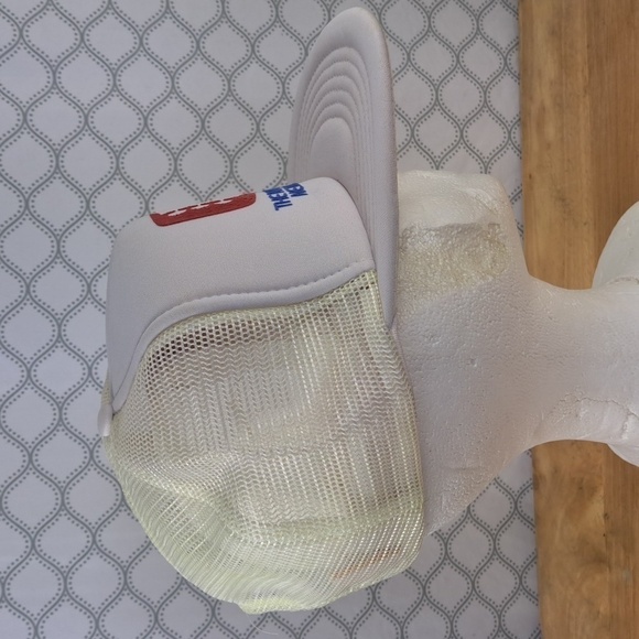 Vintage 80s Nashville Network mesh trucker snapback white & red spellout hat - Picture 5 of 7